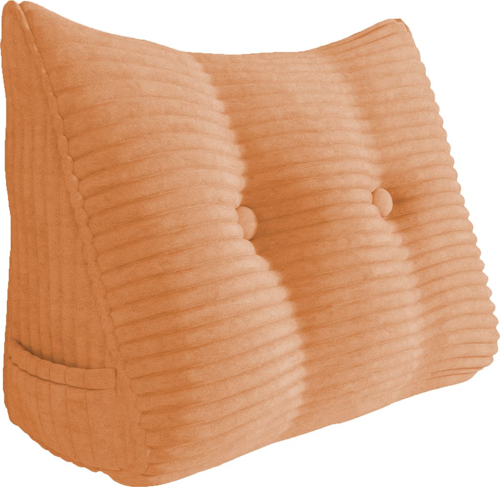 Großes ergonomisches Keilkissen Kopfteilkissen aus Cord, Lesekissen, Keilkissen, Rückenkissen, Ruhekissen, Dekokissen