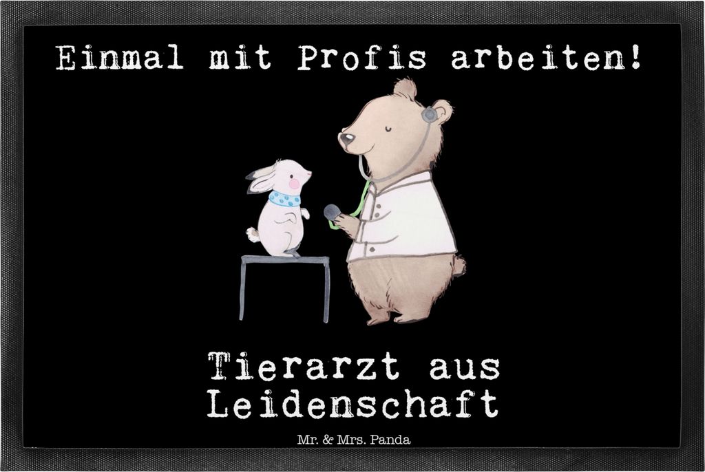 Mr. & Mrs. Panda Schmutzmatte Tierarzt Leidenschaft 40 x 60 Produktbild 