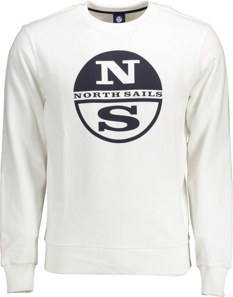 North Sails Herren Langarm-Sweatshirt Weiß 691001-000_BIANCO_0101 : Größe - 3XL Größe: 3XL