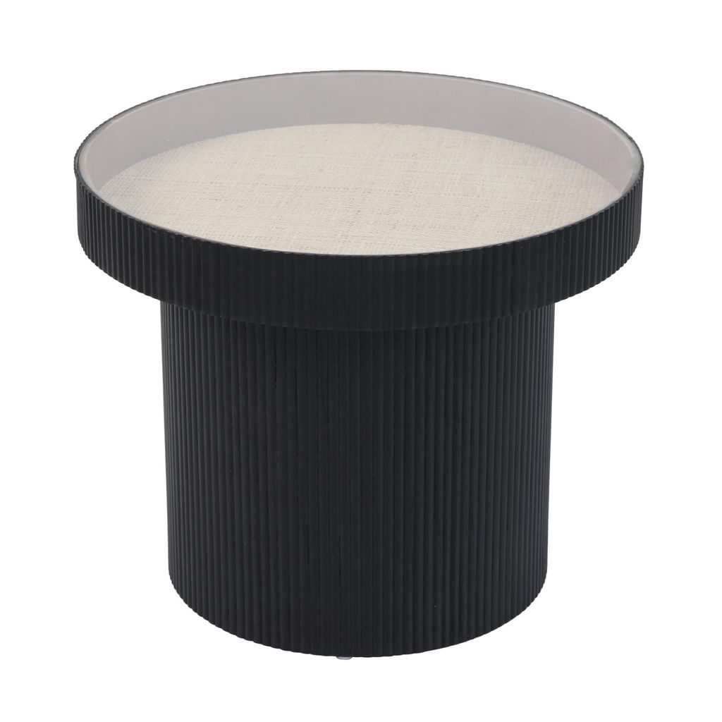 SVITA MIGUEL Beistelltisch mit Glas Coffeetable Couchtisch Produktbild 