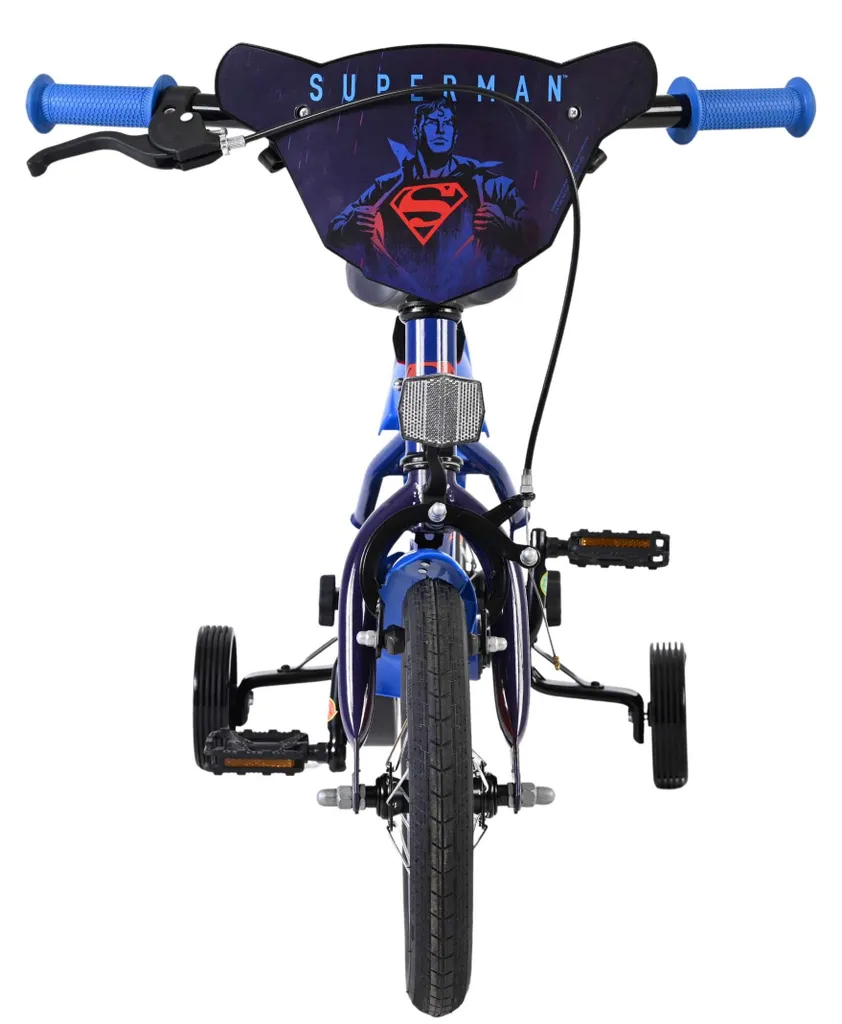 Vélo 12 pouces Superman bleu robuste avec roues stabilisatrices - 6