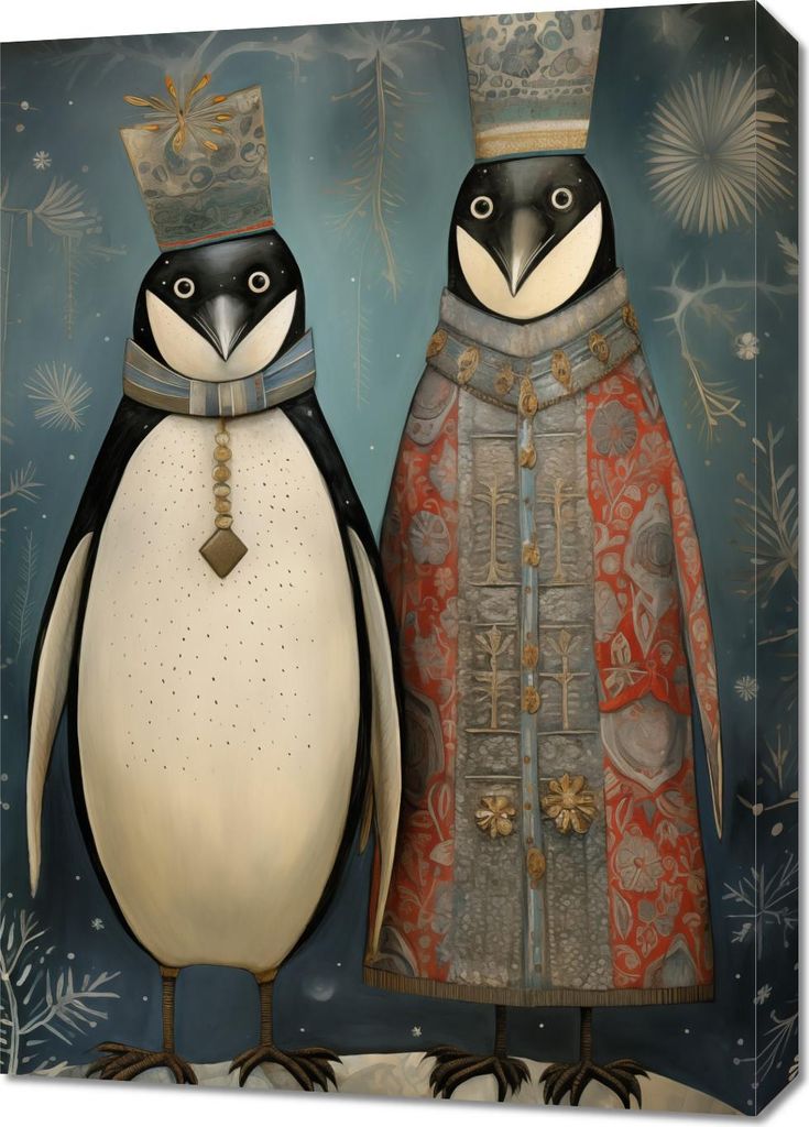 Bild 50x70cm Königspinguine