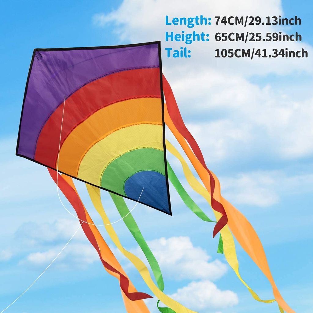 3 Stück Drachen Set Für Kinder - Bunte Einleiner Drachen Mit Schwänzen