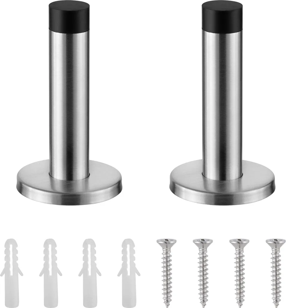 Kit de butoirs muraux anti-choc en acier inox pour protection des murs