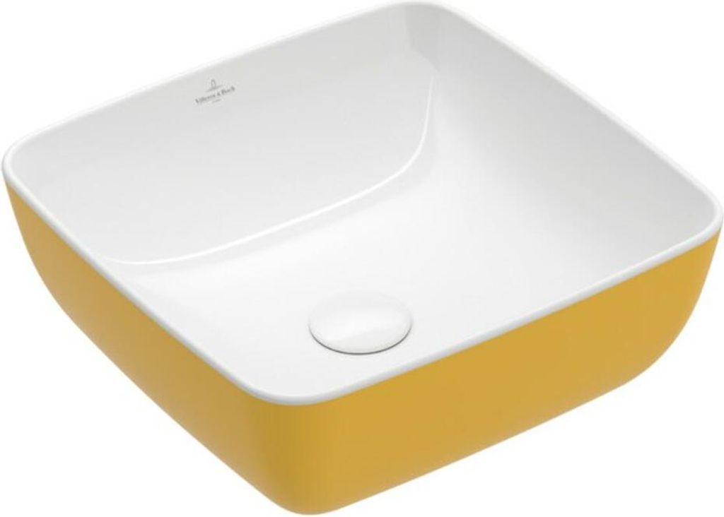 Villeroy & Boch Artis Aufsatzwaschbecken, quadrat, ohne Überlauf, 410x410mm, 417841BCW9