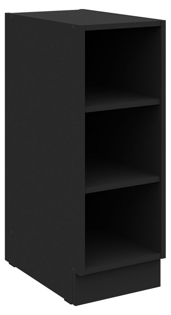 Küchen Unterschrank Regal 30 cm Schwarz Küchenzeile Küche Produktbild 
