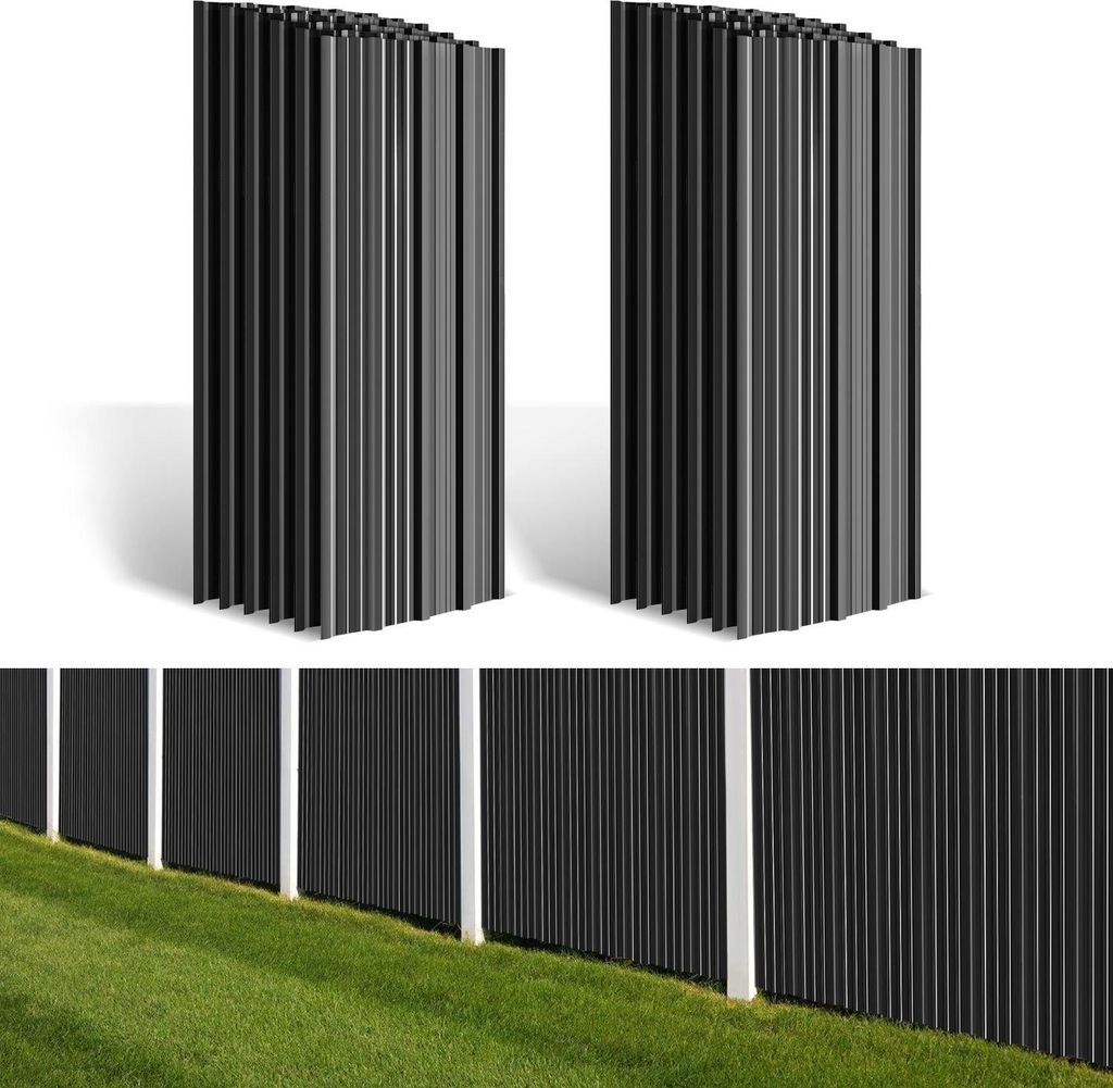 Vigevee, plaques de toiture en tôle ondulée anthracite, Image du produit 