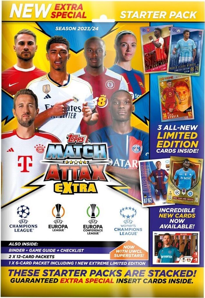 Topps Match Attax Extra 2024 UEFA Champions League 23/24 Starter Pack