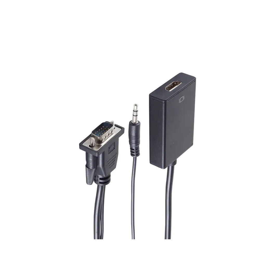 Connecter un PC VGA sur TV HDMI - Adaptateur avec Son shiverpeaks 15cm