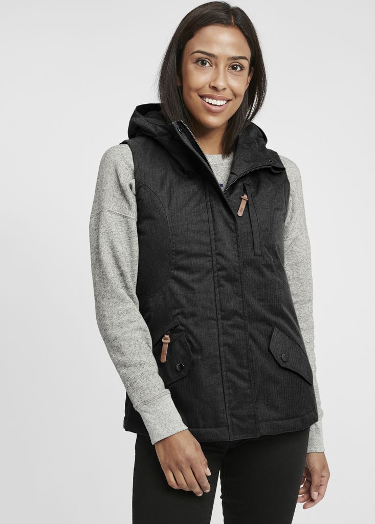 OXMO OXBellissa Damen Weste Outdoor-Weste mit Kapuze