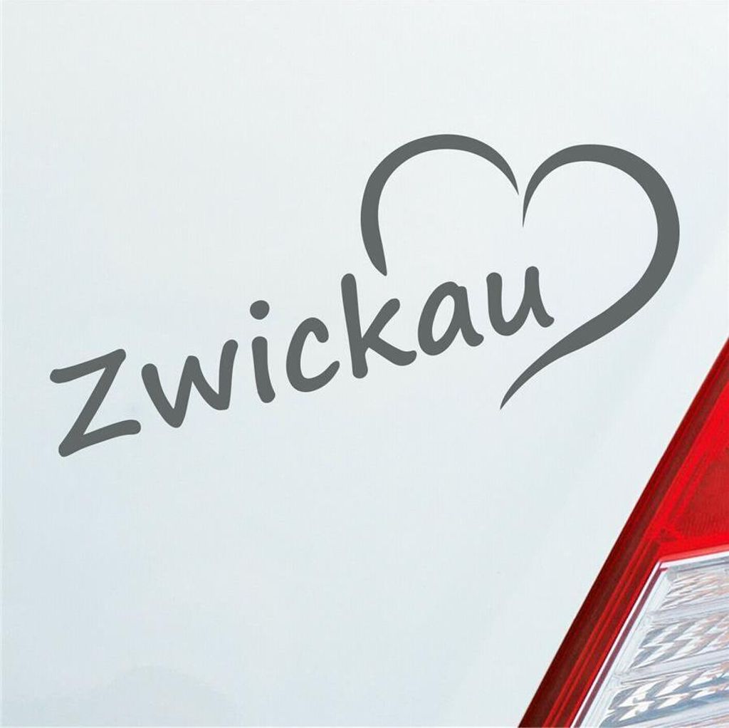 Auto Aufkleber Zwickau Herz Stadt City Liebe Love Heimat Produktbild 