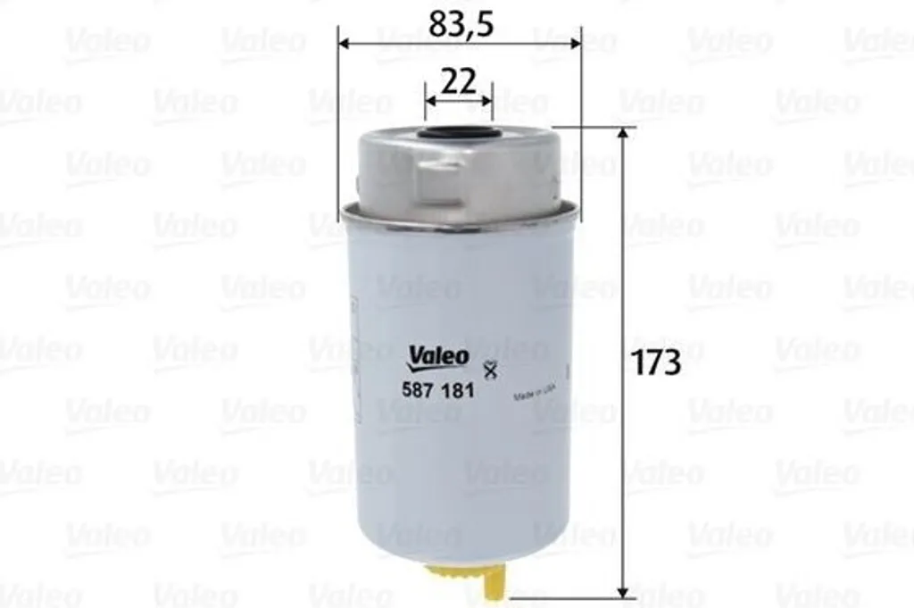 Filtre à carburant VALEO 587181 premium pour Transit OE 1709059