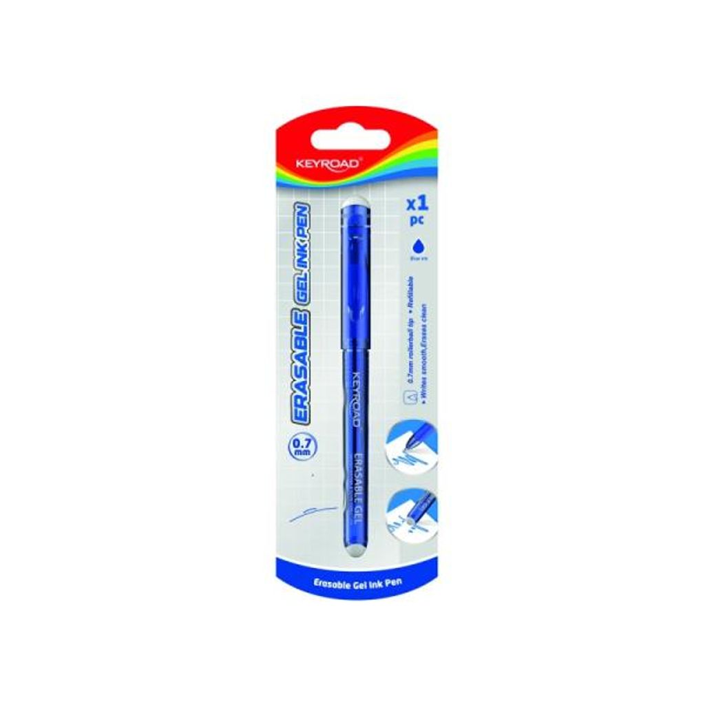 KEYROAD löschbarer Kugelschreiber 0.7mm blau Blister