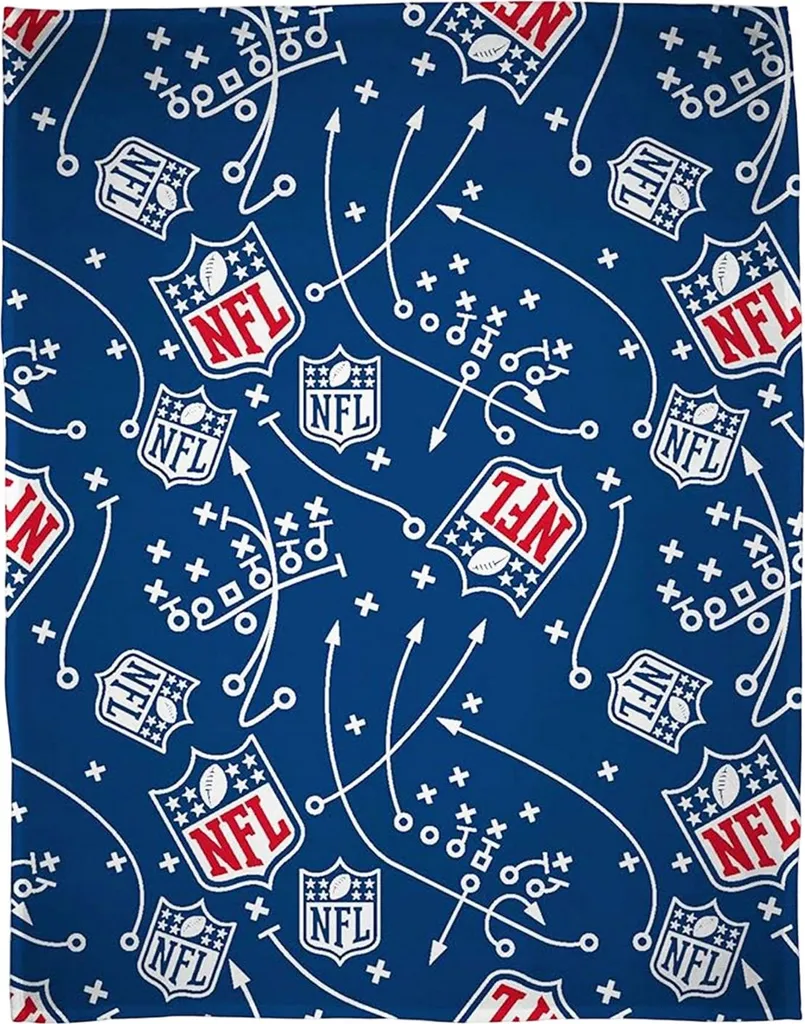 Couverture NFL TC699 Pont en Laine 150x100 cm Bleu Blanc Rouge