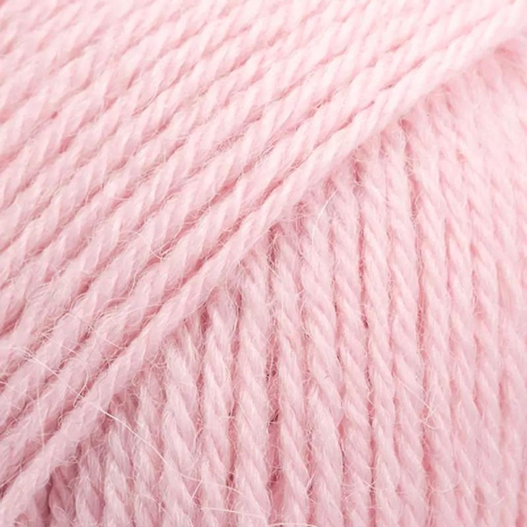 Drops Nord Uni Colour 12 Powder Pink Przędza dziewiarska Zdjęcie produktu 