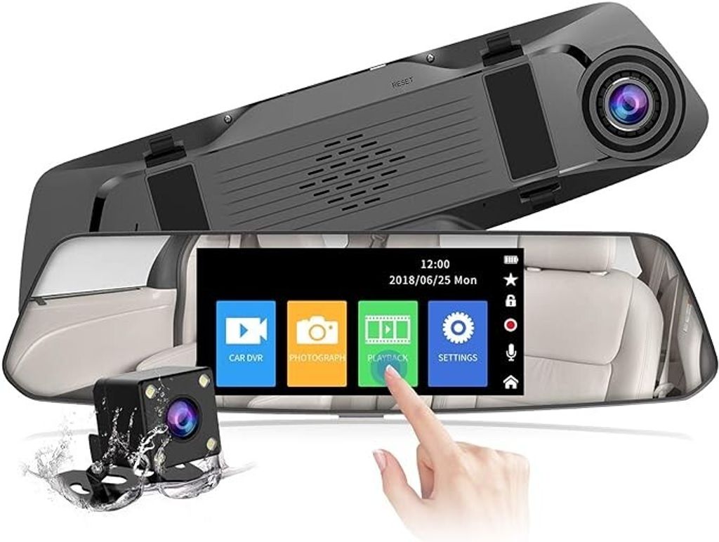 Dashcam, mit Rückfahrkamera 4,8 Zoll Touch Screen Full HD 1080P von Chortau