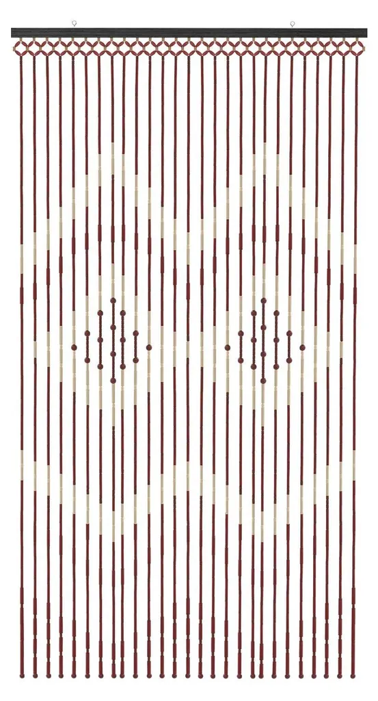 Rideau à perles en bambou 90x175 cm - Séparateur de porte 27 rangées