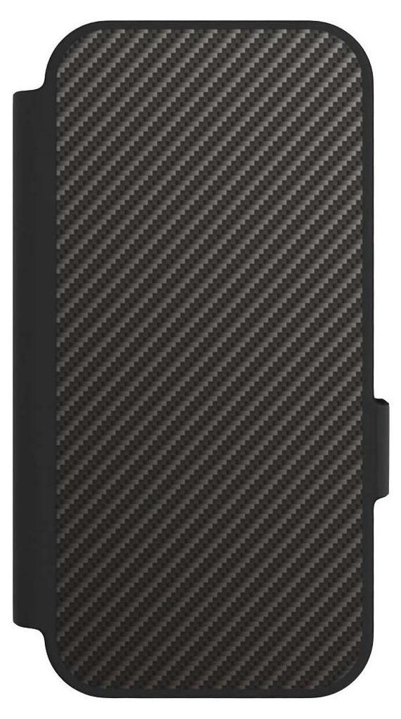 NIVOCASE Klapphülle für Google Pixel 10 Pro Handyhülle aus Kunst Leder NIVOflip schwarz Carbon Metallic Look Muster