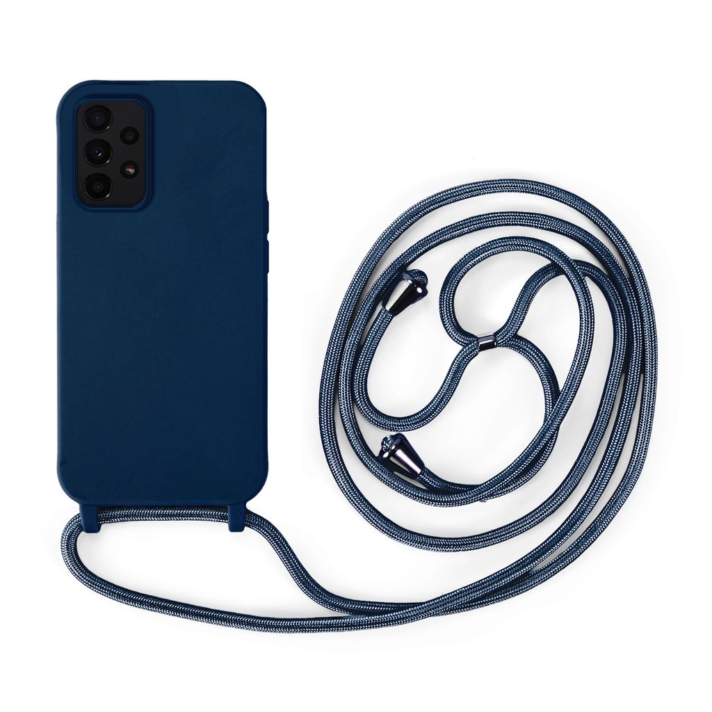 Handykette für Samsung Hanyhülle mit Band Hülle mit Kodel Smartphone Halskette Galaxy A23 Blau