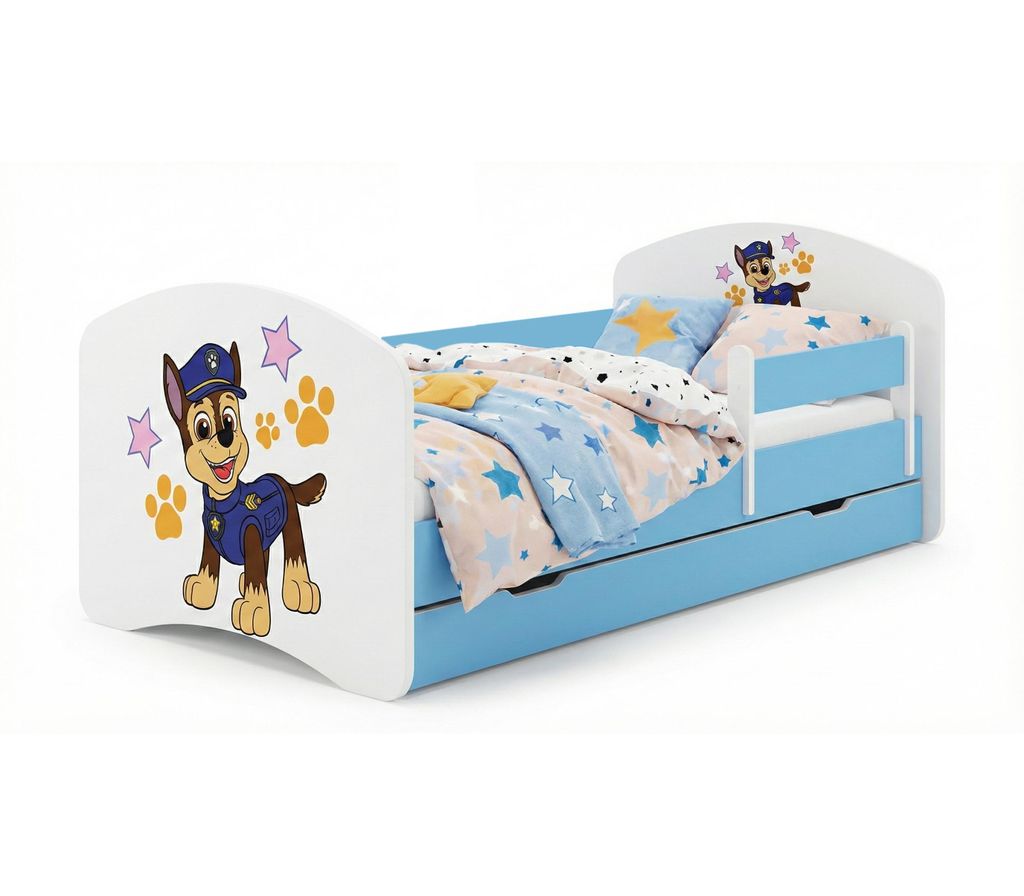 1x Happy Babies Kinderbett mit Rausfallschutz Junge 140x70 Produktbild 