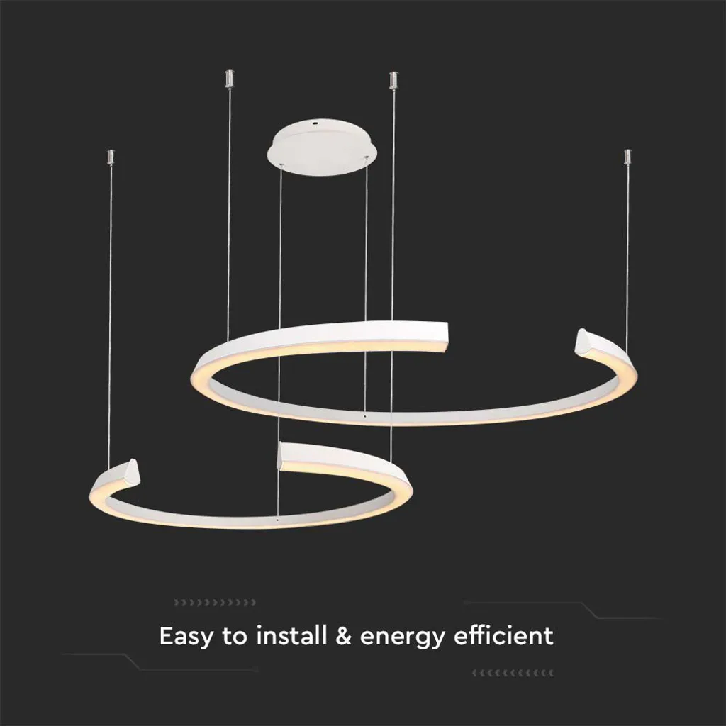 Suspension LED dimmable TRIAC métal blanc 118 cm éclairage modulable - 8