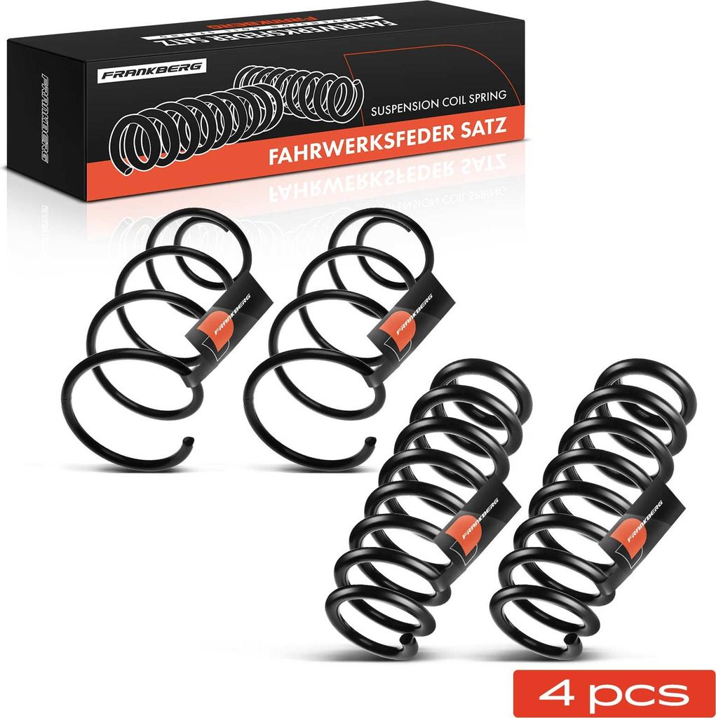 Frankberg 4x Fahrwerksfeder Vorne Hinten für BMW 1er E81 E82 E87 3er Coupe E92