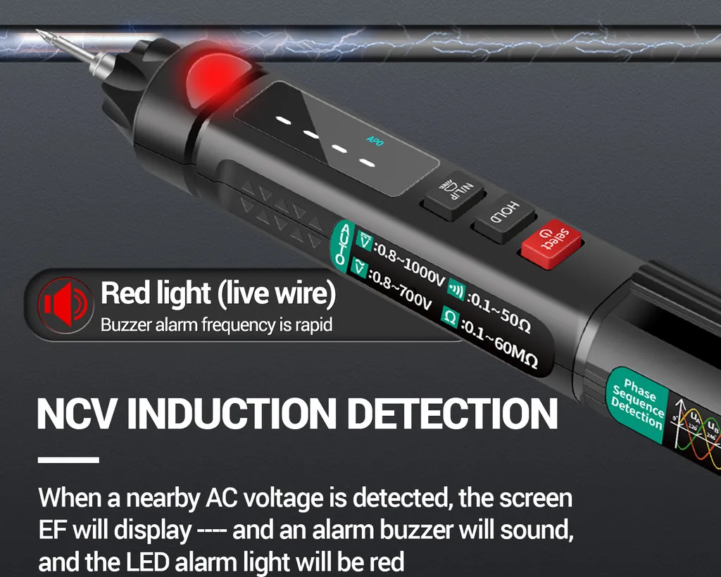 Multimètre Intelligent ANENG A3008 NCV avec Test de Séquence de Phase - 3