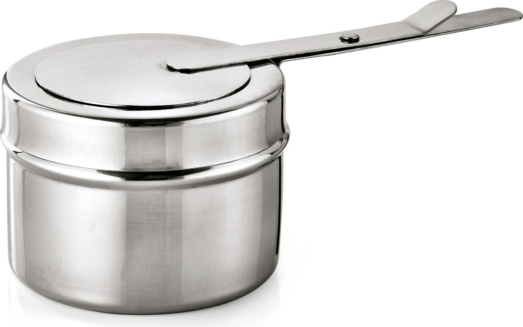 Brennpastenbehälter, Chromnickelstahl silber, 9 cm Produktbild 
