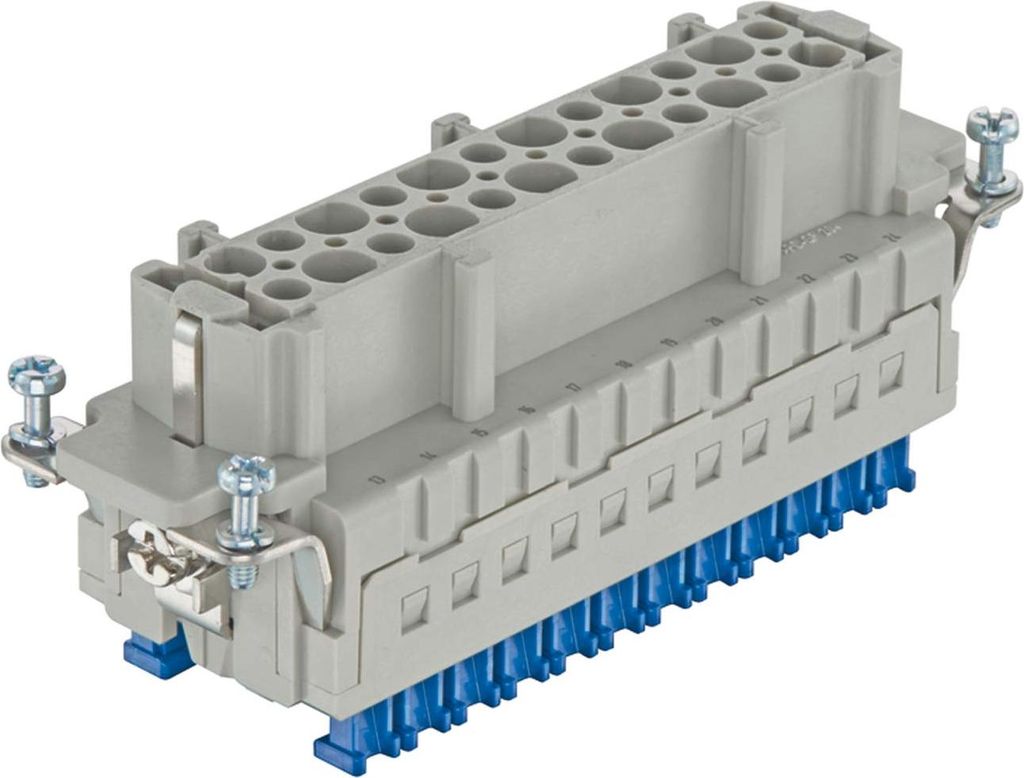HARTING Han 24ES Press Buchseneinsatz (F) Käfigzugfederanschluss Press, 24-polig+PE 500V, 16A - 1 Stück
