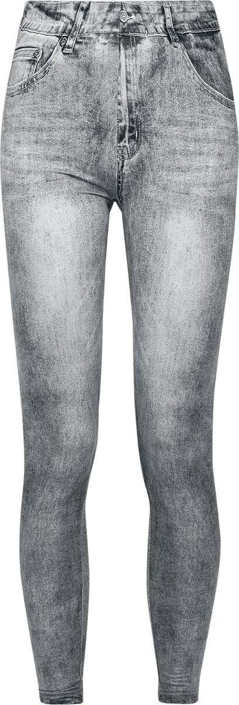 RED by EMP Damen graue Leggings in Jeans Optik S