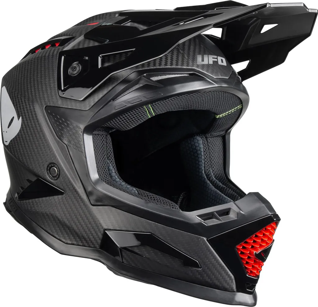 Casque intégral cross UFO Echus noir XL léger et ultra ventilé
