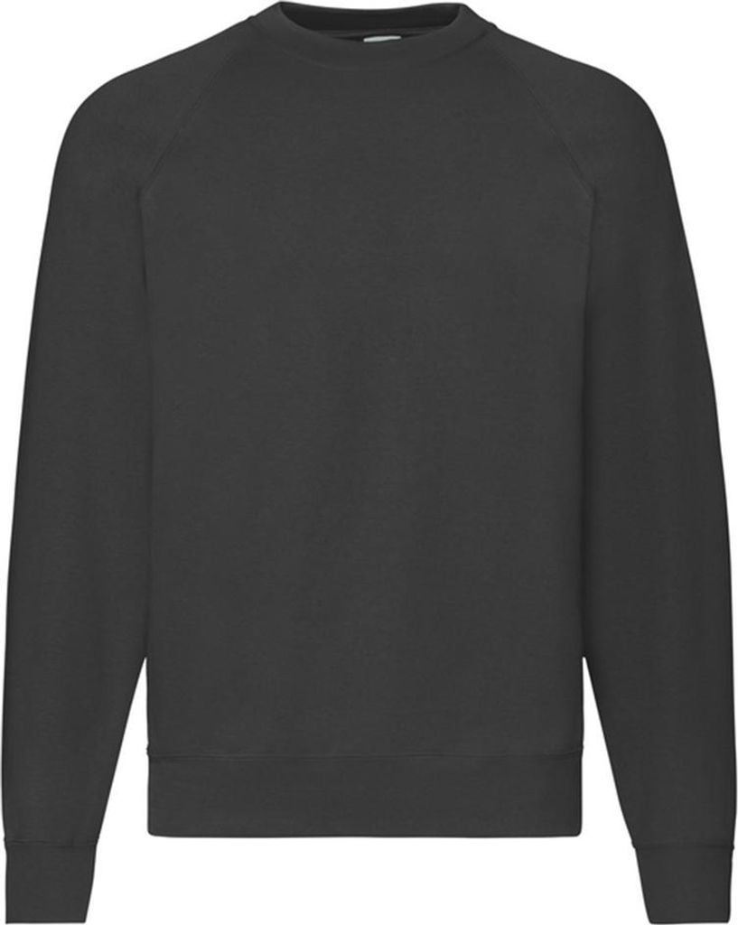 Fruit of the Loom - "Classic" Sweatshirt für Herren/Damen Uni Raglanärmel LT2391 (XXL) (Schwarz)