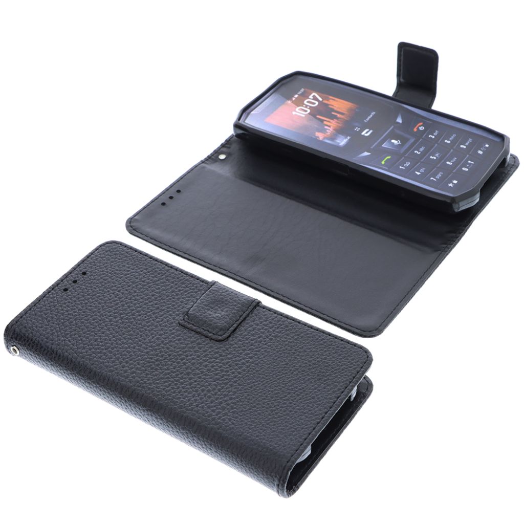 foto-kontor Tasche kompatibel mit CrossCall Core S4 Schutzhülle Book Style schwarz Schutz Hülle Buch