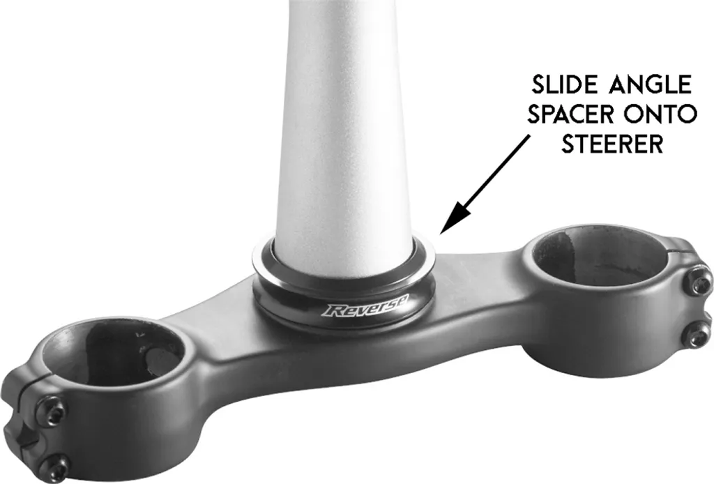 Entretoise pour casque Reverse DH Angle 1 1/8'' Argent pour Pilotage DH
