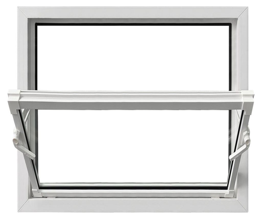 Framex Stallfenster Weiß BxH 80 x 60 cm (800 x 600 mm), 1fach Monoglas Verglasung, Kippfenster, PVC Fenster für Nebenräume, Stall und Abstellraum
