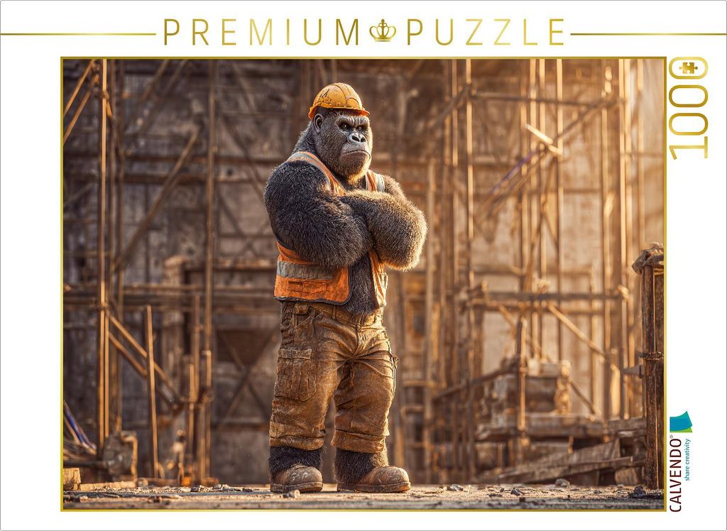 CALVENDO Puzzle Max, der Bauarbeiter | 1000 Teile Lege-Größe 64x48cm Foto-Puzzle für glückliche Stunden