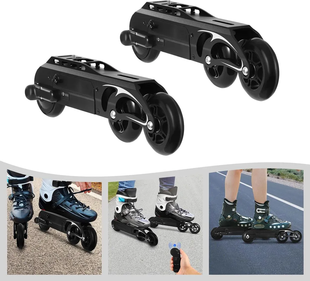 Kit Roues Électriques Skateboard 2x100W avec Télécommande sans Fil