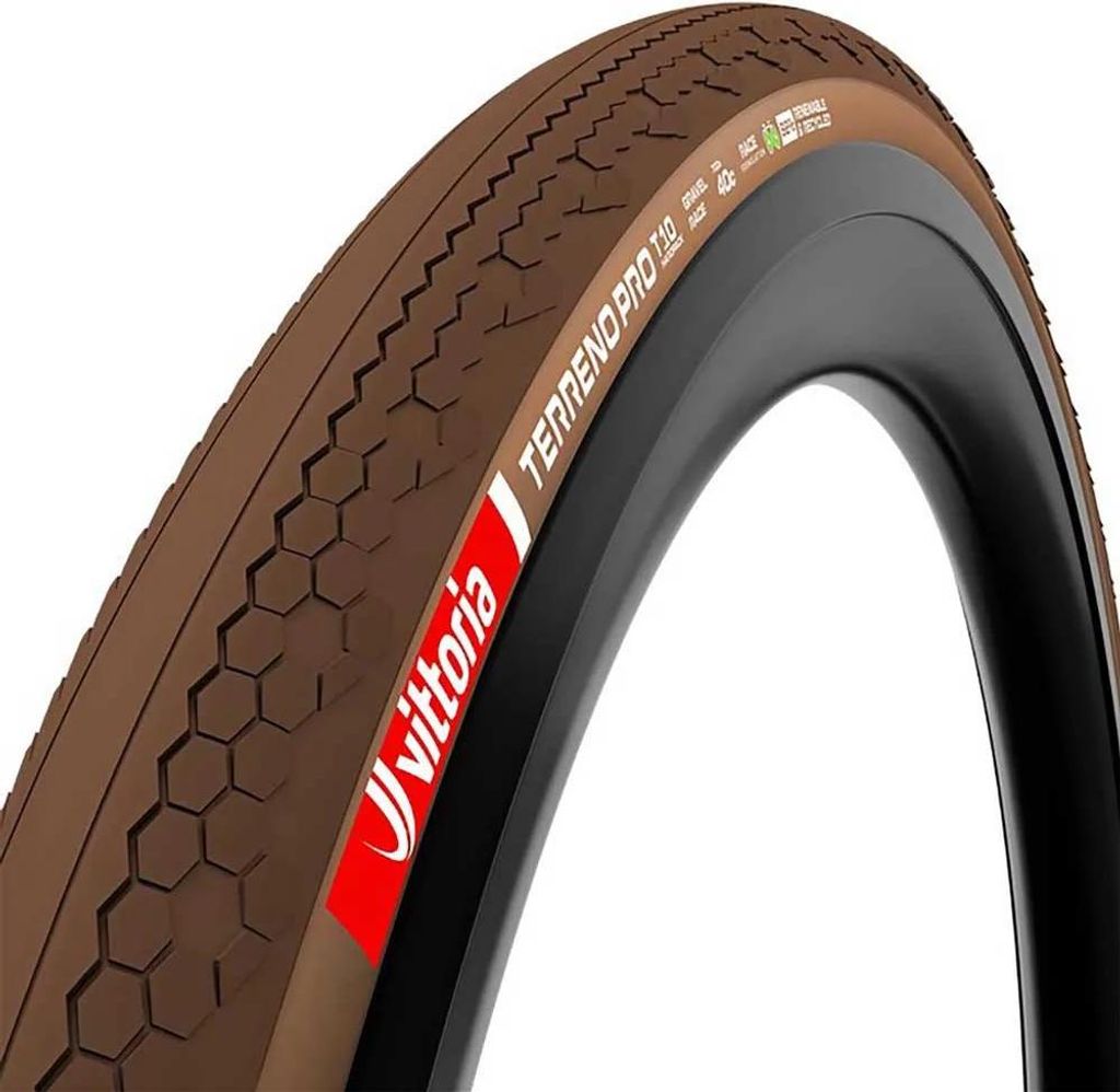 Vittoria Terreno PRO T10 Hardpack Gravel Race Faltreifen 700x38C Braun - Tube...