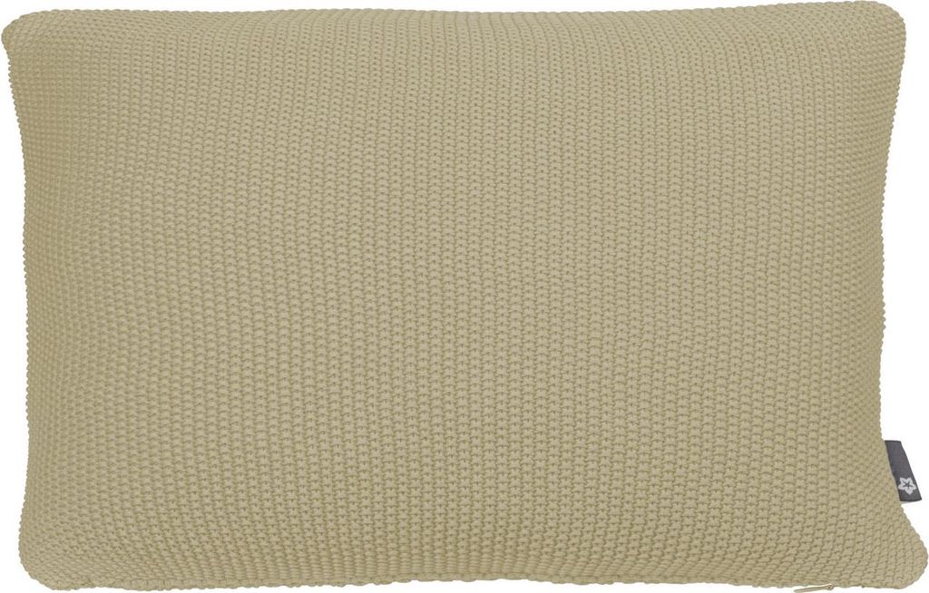 Pichler Baumwollgestrick uni Kissenhülle 2er Set 50 x 30 cm LOLA Rechteck pampas