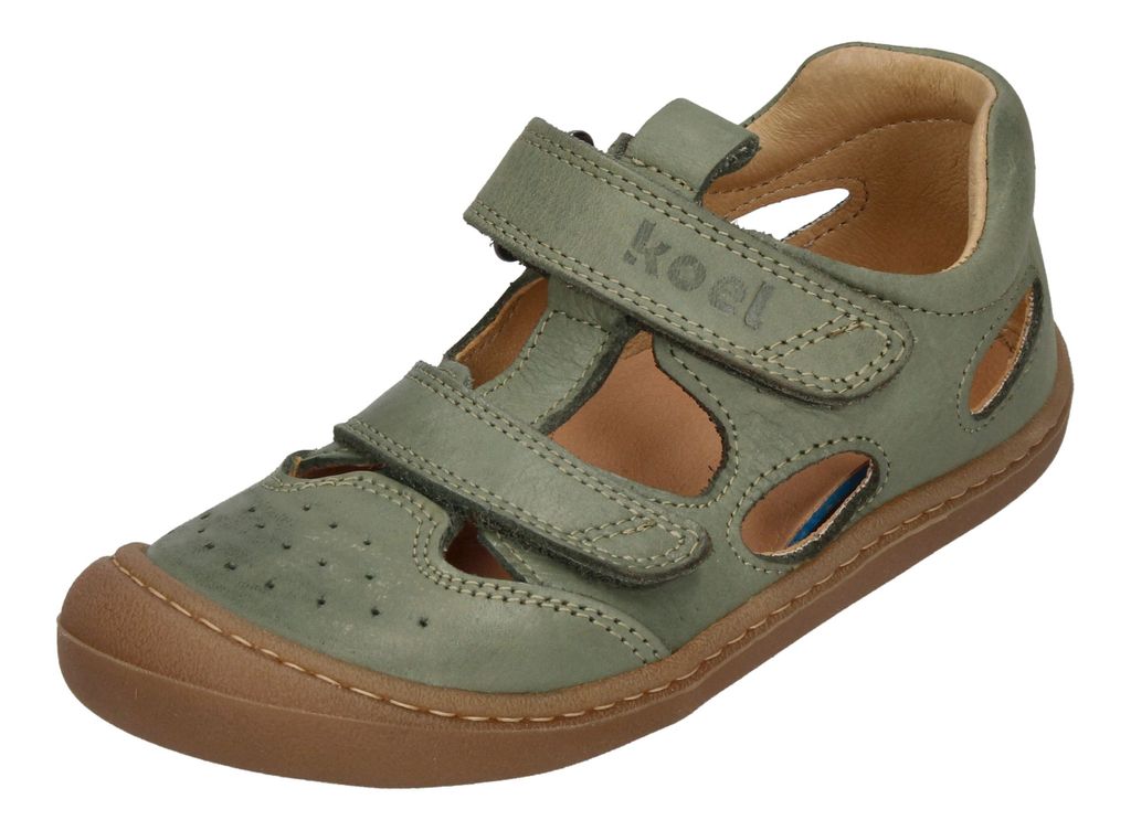 KOEL Barefoot Kinderschuhe - BEP LEATHER - olive, Größe:25 EU