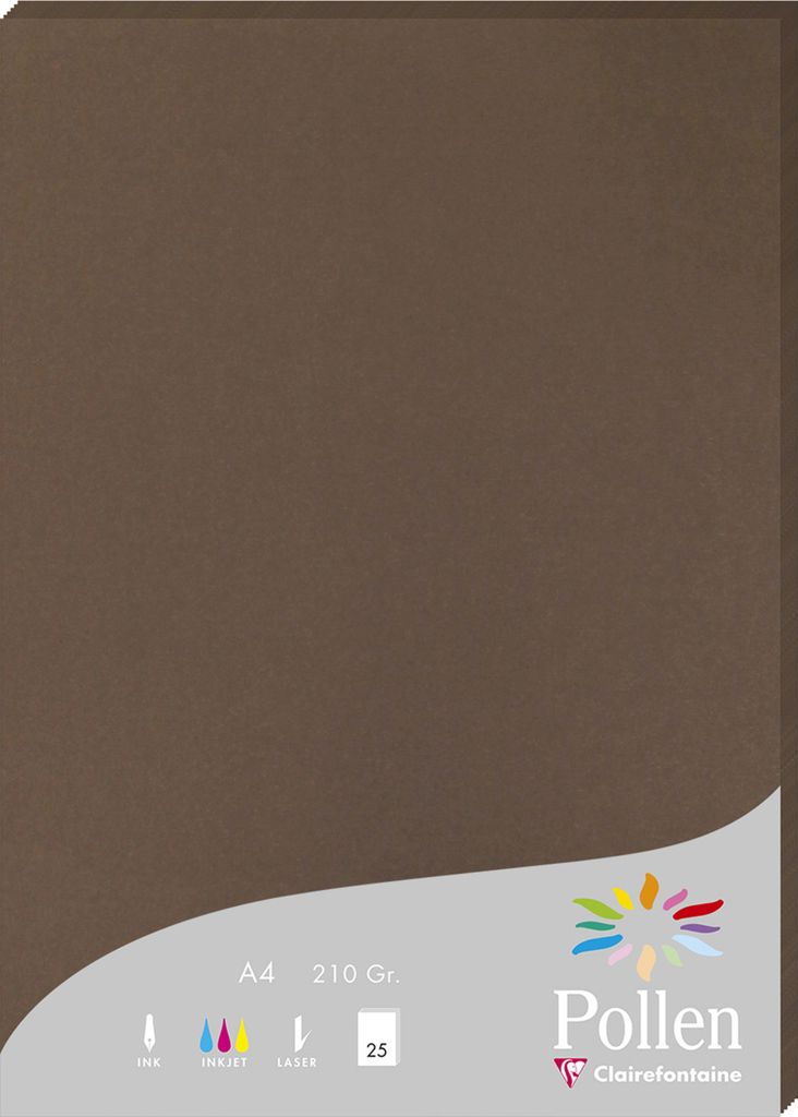 Pollen 10x Packung mit 25 Blatt Pollen A4 210x297 210g/m2 - Taupebraun 24292C