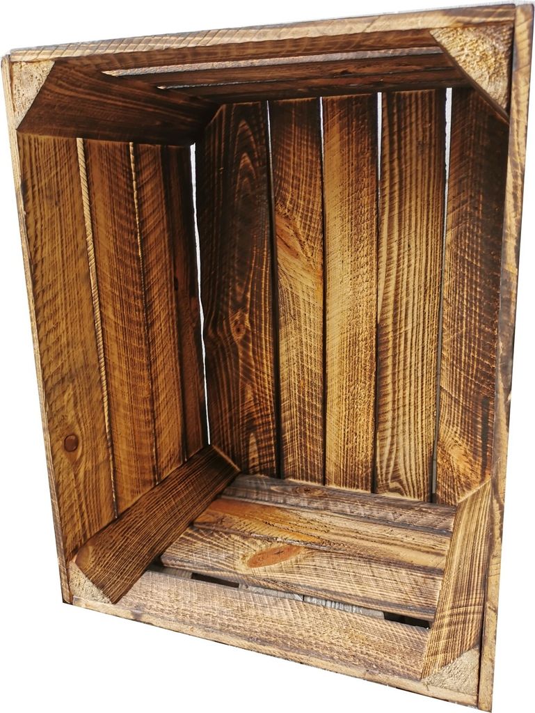 Holzkisten 4er Set 50 x 40 x 30cm Vintage Geflammt Produktbild 7