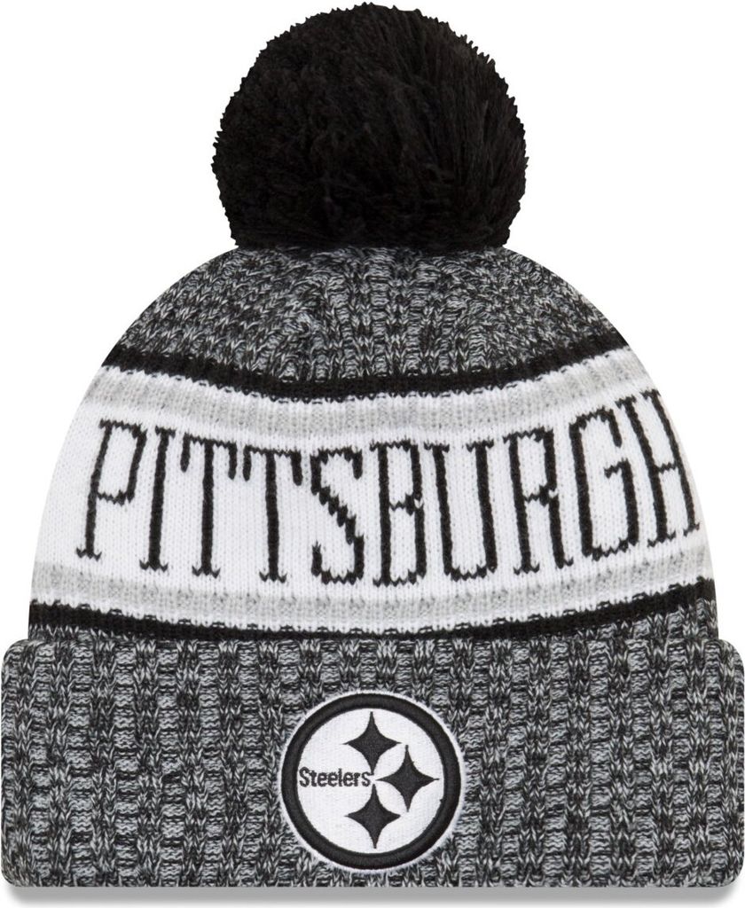 New Era NFL Sideline 2018 Bobble Mütze Pittsburgh Steelers