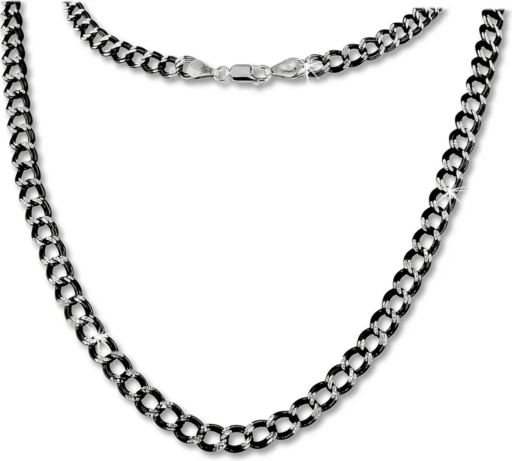 Chaîne de cou 45cm argent 925 noir pour pendentif ou porter seul
