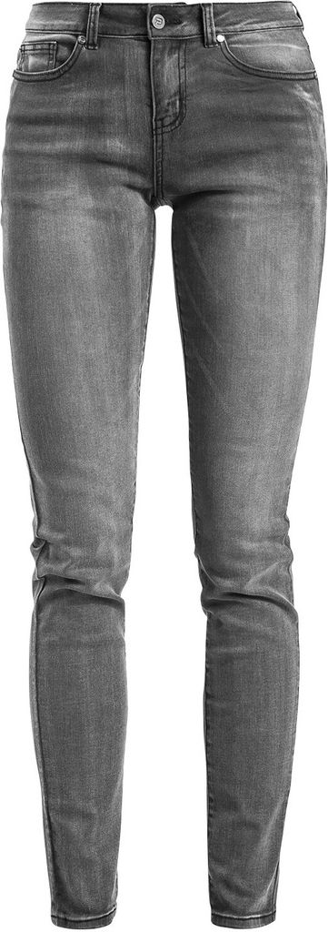 RED by EMP Damen graue Basic Jeans mit Waschung im 5 Pocket Style W33L34