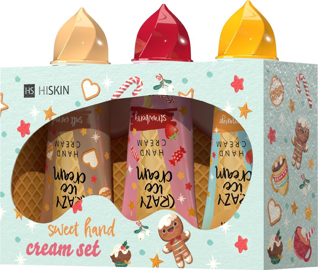 HISKIN Eiscreme-Handcreme-Geschenkset, 3-teilig.