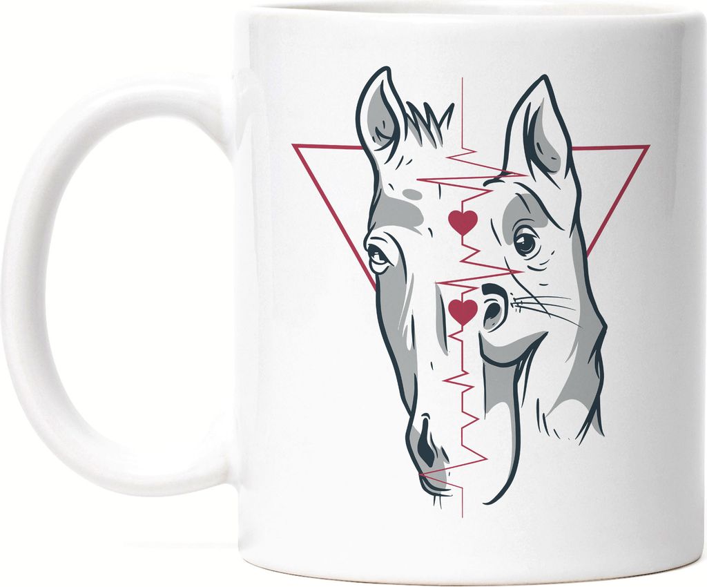 Hund Pferd Tasse Weiß Tierliebhaber Pferdeliebhaber Pferdeflüsterer Hundeliebhaber Reiten Hobbie Liebe Tiere
