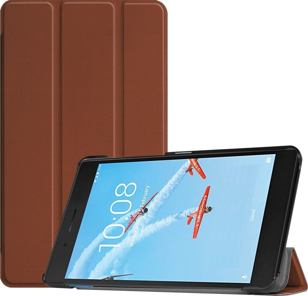 Mobigear Tri-Fold Lenovo Tab E7 Hülle Klapphülle - Braun