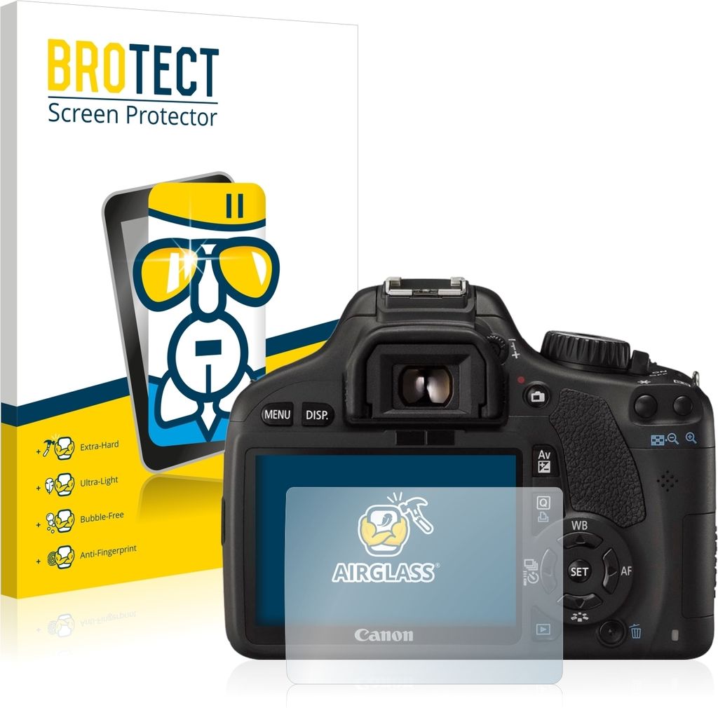 BROTECT Schutzglas für Canon EOS 550D Schutzfolie Panzer Folie Glas Display Schutz klar