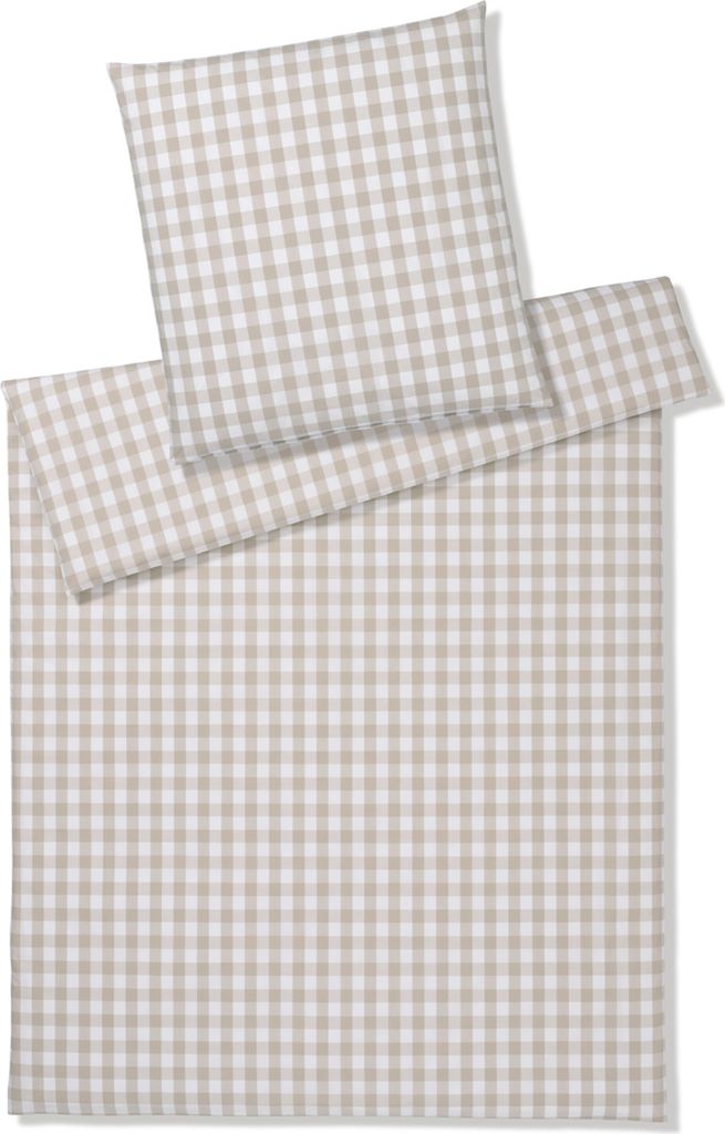 Elegante Web-Perkal-Bettwäsche-Garnitur 7021 Quadro  Farbe Produktbild 